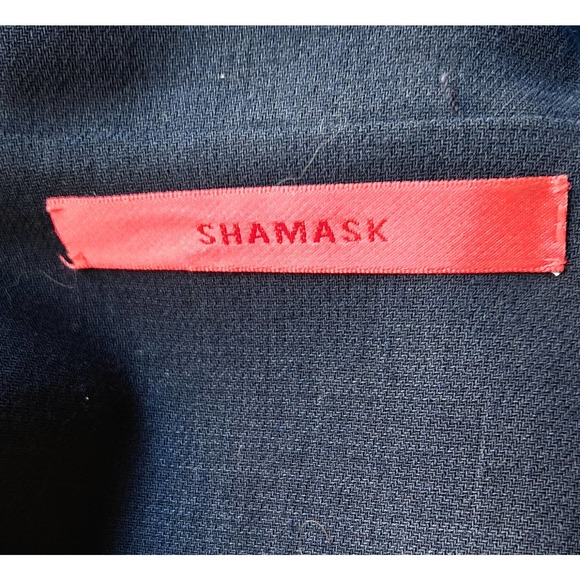 Shamask Navy Open Front Wool Jacket 1 - Picture 3 of 6